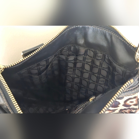 Rafe New York Leopard Print Buckle Leather Shoulder Bag - Picture 6 of 7